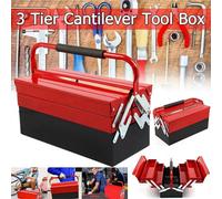Large 3 Tier 5 Tray Heavy Duty Professional Metal Storage Cantilever Tool Box