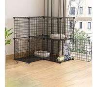 Large 3-Tier Cat Cage - Indoor/Outdoor Pet Enclosure with Ladders, Anti-Jump Kitten Crate, Portable Exercise Yard Fence for 1-5 Cats, Spacious & Safe Play Area