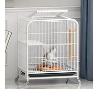 Large 3-Tier Metal Wire Pet Cat Kitten Ferret Chinchilla Cage Playpen Crate Enclosure Kennel Cat Home 1X Hammock/4 X Casters/1 X Tray/1 X Cat Litter Box,13pcs-60 * 45 * 66cm