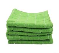 Large 30x30cm Microfiber Rags 5 Pack Multi-Color Set(Black) | absorbent core, dries surfaces instantly, lint-free finish, 30x30cm size, machine washable