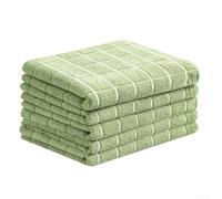 Large 30x30cm Microfiber Rags 5 Pack Multi-Color Set(Green) | absorbent core, dries surfaces instantly, lint-free finish, 30x30cm size, machine washable