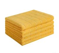 Large 30x30cm Microfiber Rags 5 Pack Multi-Color Set(Yellow) | absorbent core, dries surfaces instantly, lint-free finish, 30x30cm size, machine washable
