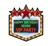 Large 31x31" Programmable LED Sign - Bluetooth App Control Scrolling Message Board for DJ, Bars, Karaoke & Holiday Parties - Rechargeable Custom Text, Animation & Graffiti Light Up Display