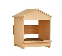 Large 32x30x38cm Wooden Poultry Shelter with Removable Straw Mat Easy to Assemble for Outdoor Hens Declivity Roof Chicken Box