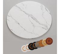 Large 35" Rotating Serving Tray - White Marble Pattern, 360° Turntable for Dining Table, Perfect for Serving Food and Entertaining, 20" 26" 30" 32" 40" Options Available