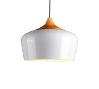 Large 35cm Industrial Pendant Light Scandinavian Drum Shade Wooden Hanging Lamp for Dining Room Retro Chandelier with Cable for Kitchen Island Modern Home Decor.