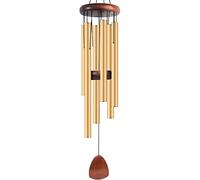 Large 37" Aluminum Wind Chimes - Classic Gold Outdoor Wind Chime with Wind Catcher for Garden & Patio, Creates Zen Atmosphere - Perfect Unisex Gift for Home Decor