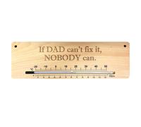 Large 380mm Wooden Greenhouse Thermometer and Sign for Shed, Allotment, Greenhouse - Ideal Gardening Gifts Hanging Plaque and Thermometer Indoor Outdoor (If Dad Cant Fix It, Nobody Can)