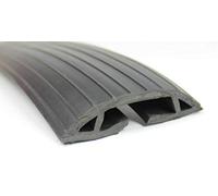 Large 38x16mm Black Floor Cable Wire Lead Tidy Cover Trunking Protector Bumper Ramp Strip (3 Metres)