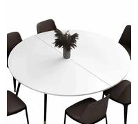 Large 39.37" Round Folding Table Top Portable 2 Fold Design Versatile Dining & Card Table Extender No Legs Ideal for Home & Events Color2