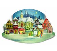Large 3D Advent Calendar 24 Doors Advent Calendar Theatre Style 1955 3 d freestanding 480 x 215 x 295 - Traditional Antique German Design