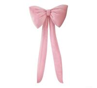 Large 3D Bow Decoration 100x45cm Pink Black Red Cloth Photo Backdrop | Soft fabric material adds plush texture suitable for birthdays weddings holiday gatherings easy display for instant use