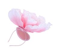 Large 3d Flower Headband Chic Pink for Women, Polyester | Lightweight Pressure-free Wear, Elegant Finish, Updo Hairstyles, Bridal Shower and Horse Racing Occasions