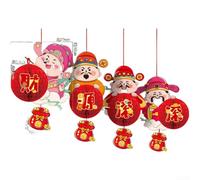 Large 3D Horse Lantern Decoration for Lunar New Year(B) | Traditional Chinese motifs, Fu and Xi symbols, auspicious luck charm, perfect for 2026 , build