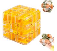 Large 3D Labyrinth Cube Puzzle, 3D Magic Cube Maze Ball Puzzle, Engaging Brain Teaser Toy, High - Difficulty Puzzles, Spatial Awareness Brain Training Toy (D)
