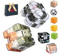 Large 3D Labyrinth Cube Puzzle, 3D Magic Cube Maze Ball Puzzle, Spatial Awareness Brain Training Toy for Stress Relief & Logic Development, Educational Focus Game Gift for Adults Teens (A*2)