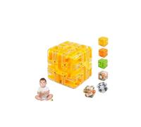 Large 3D Labyrinth Cube Puzzle, 3D Magic Cube Maze Ball Puzzle, Spatial Awareness Brain Training Toy for Stress Relief & Logic Development, Educational Focus Game Gift for Adults Teens