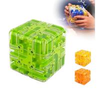 Large 3D Labyrinth Cube Puzzle, Engaging Brain Teaser Toy, Large Labyrinth Ball Game with 6-Side Challenge,Stress Relief & Logic Development Game for Teens (Green)