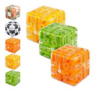 Large 3D Labyrinth Cube Puzzle,Large Labyrinth 3D Puzzles Maze Cube,Spatial Awareness Brain Training Toy for Stress Relief & Logic Development Improve Spatial Recognition Game Gift for Teens (SET)