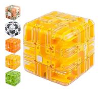 Large 3D Labyrinth Cube Puzzle,Large Labyrinth 3D Puzzles Maze Cube,Spatial Awareness Brain Training Toy for Stress Relief & Logic Development Improve Spatial Recognition Game Gift for Teens (#D)