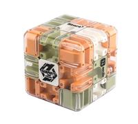 Large 3D Labyrinth Cube Puzzle Magic Cube Maze Ball Puzzle Spatial Awareness Brain Training Toy for Stress Relief & Logic Development, Focus Game Gift For Home Family Gatherings (Green)