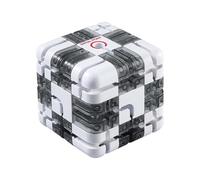 Large 3D Labyrinth Cube Puzzle Maze Ball, Brain Teaser Toy for Spatial Logic Training, Stress Relief Magic Cube with Locking Lid, Educational Focus Game Gift for Adults and Teens (Grey)