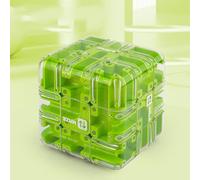 Large 3D Labyrinth Cube Puzzle, Spatial Awareness Brain Training Toy for Stress Relief & Logic Development, Educational Focus Game Gift for Adults Teens (green, 2Pcs)