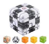 Large 3D Labyrinth Puzzle Maze Cube - Challenging Brain Teaser with Steel Ball, Logic Training IQ Game for Stress Relief, Educational Fidget Puzzle Gift (Colorful-B)