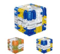 Large 3D Labyrinth Puzzle Maze Cube - Engaging Brain Teaser Toy, 3D Rolling Ball Maze Cube, Improve Spatial Recognition and Cultivate Logical Thinking,Education Sensory Toys (Blue)