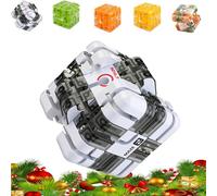 Large 3D Maze Cube Puzzle Ball - Magic Brain Teaser Game for Teens, Challenging Labyrinth Toy for Spatial Awareness, Logic Training and Stress Relief, Shatterproof Educational Gift (Gray + White)