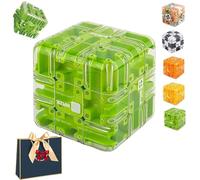 Large 3D Puzzles Maze Cube,Engaging Brain Teaser Toy for Kids,Spatial Awareness Brain Training Toy,Sensory Logic Development Toys, Educational Focus Game Gift for Adults Teens (Green)