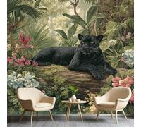 Large 3D Visual Tiger Mural, Easy to Install Full hd eco-Friendliness Wall Stickers, Viewing Bedroom Decorated with Jungle Wallpaper （Non-self-Adhesive Wall Stickers） 59" x 39" &o0300