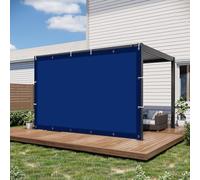 Large 4.2 x 5m Black Rectangular Canopy Waterproof UV Protection Tear-Resistant Polyester Ideal for Garden Pergola Lawn Pool Outdoor Shade.