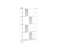 Large 4-Tier Bookcase, Maple White + Cloud White