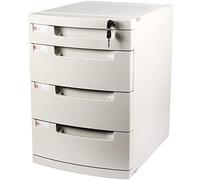 Large 4-Tier Home Plastic Filing Cabinet - Storage Solution for Documents Office Supplies and Classifications Ideal for Efficient Space Management