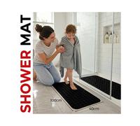 (Large - 40x100cm, Midnight Black) Imperial Rooms Premium Non Slip PVC Bath Tub Mat & Shower Mats| Super Safety Washable Mats