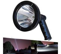 Large 5'' LED Sport Light 4000LM 60W High Powerful Spotlight Rechargeable Lamp Hand Held Torch Spot Beam Hunting Camping Fishing Mining Lamping w/Charger, 0.5KM Light Distance