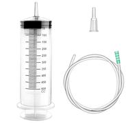 Large 500ml Plastic Syringe with Tube - Reusable Liquid Measuring Tool for Liquids, Oil, Glue Applicator, Experiments and Plant Irrigation