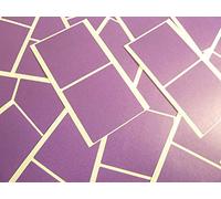 Large 51mm Square Dark Purple Violet Colour Code Stickers, 50 Self-Adhesive Squares Sticky Coloured Labels