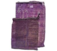 Large (55cm x 80cm) Purple UV Resistant Polypropylene Drawstring Mesh Storage Net Bags for Fruit + Vegetables, Firewood or Logs - Red Onion Bags for Storing - Leno Net Sacks for Aubergines -1