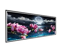 Large 5D Diamond Painting Kits for Adults Beginners Sea Night Diamond Art Full Drill Round Dots Diamond DIY Gem Art Painting Kits for Wall Decor Home Office Decoration(35inch*16inch) Without Frame