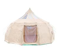 Large 5M Outdoor Canvas Bell Tent with 900D Oxford Cloth 4 Season Luxury Glamping Yurt for Camping Hiking and Parties Learned extensively