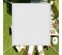 Large 6.5x8m Waterproof Sunshade Awning with 98% UV Block Ideal for Garden Yard Beach Pool Terrace and Balcony Includes Free Rope for Easy Installation White Color