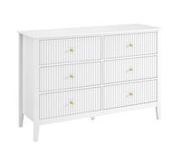 Large 6 Drawer Chest Of Drawers - Hales White Range Melody Maison White One Size