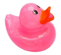 Large 6" Tall Glitter Rubber Duckies (Available in Pink, Blue, Green, Orange, Yellow, Red) Collectable Colorful Ducks Great for Dacking Dash Display and Bath Play (Pink)