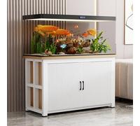 "Large 60 Gallon Aquarium with Steel Stand Ideal for Fish and Reptiles Heavy-Duty Construction Perfect for Home or Office Living Space"