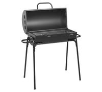 Large 60cm Barrel Drum Black Metal BBQ Grill Heat Resistant Charcoal Barbecue