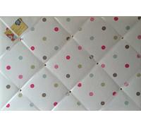 Large 60x40cm Clarke & Clarke Mineral Multi Colour Spot Hand Crafted Fabric Notice/Pin/Memo/Memory Board