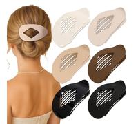 Large 6Pcs flat hair clips for women - Flat Hair Claw Clips Duckbill Accessories Matte Solid Neutral Color, Non Slip Strong Hold Barrettes for Thick Hair