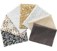 Large 7 pcs 50 * 50 cm (20"x20") Printed Cotton Fat Quarters for Quilting, Scrapbooking, Sewing, Arts & Crafts, DIY Projects, Collage